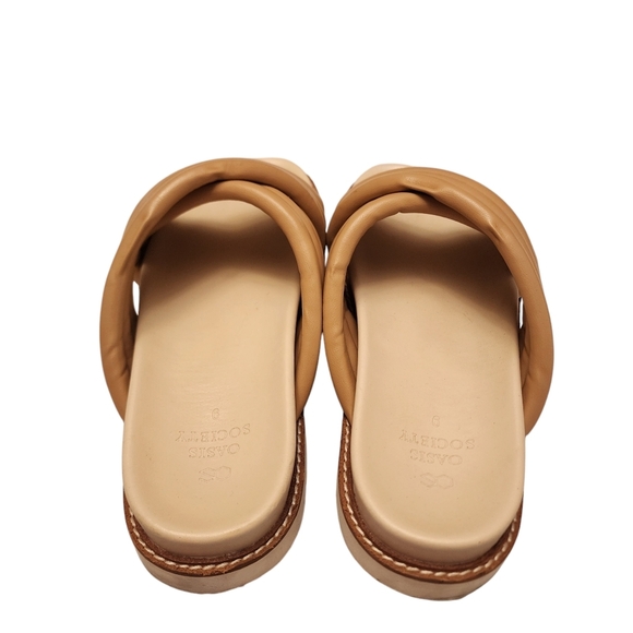 Oasis Society Grace Puff Strap Slide Sandals 9 - Picture 3 of 5